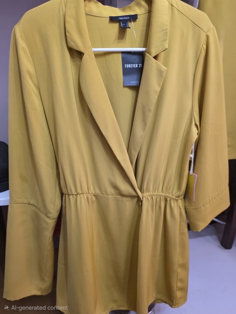 Forever 21 Mustard Blazer-Style Romper